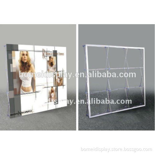 Velcro pop up stand with stretch fabric